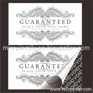 Custom Warranty Void Stickers,leave White Void Behind Tamper Evident Labels 